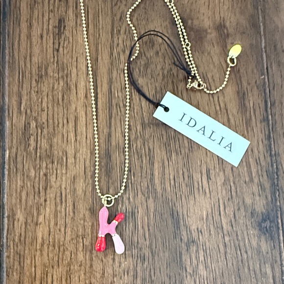 Idalia Jewelry - NWT Idalia Signature Enamel “K” Charm Gold Chain Necklace